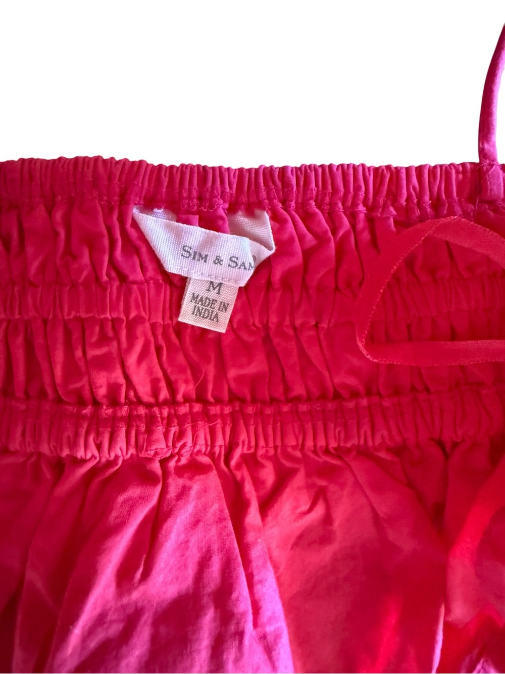 Sim & Sam Women's Pink Halter Ruffle Tank Top - Picture 2 of 4
